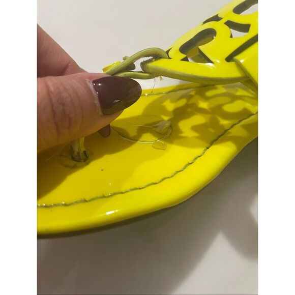 Tory Burch fluorescent lime yellow miller sandals size 6 - Picture 6 of 8